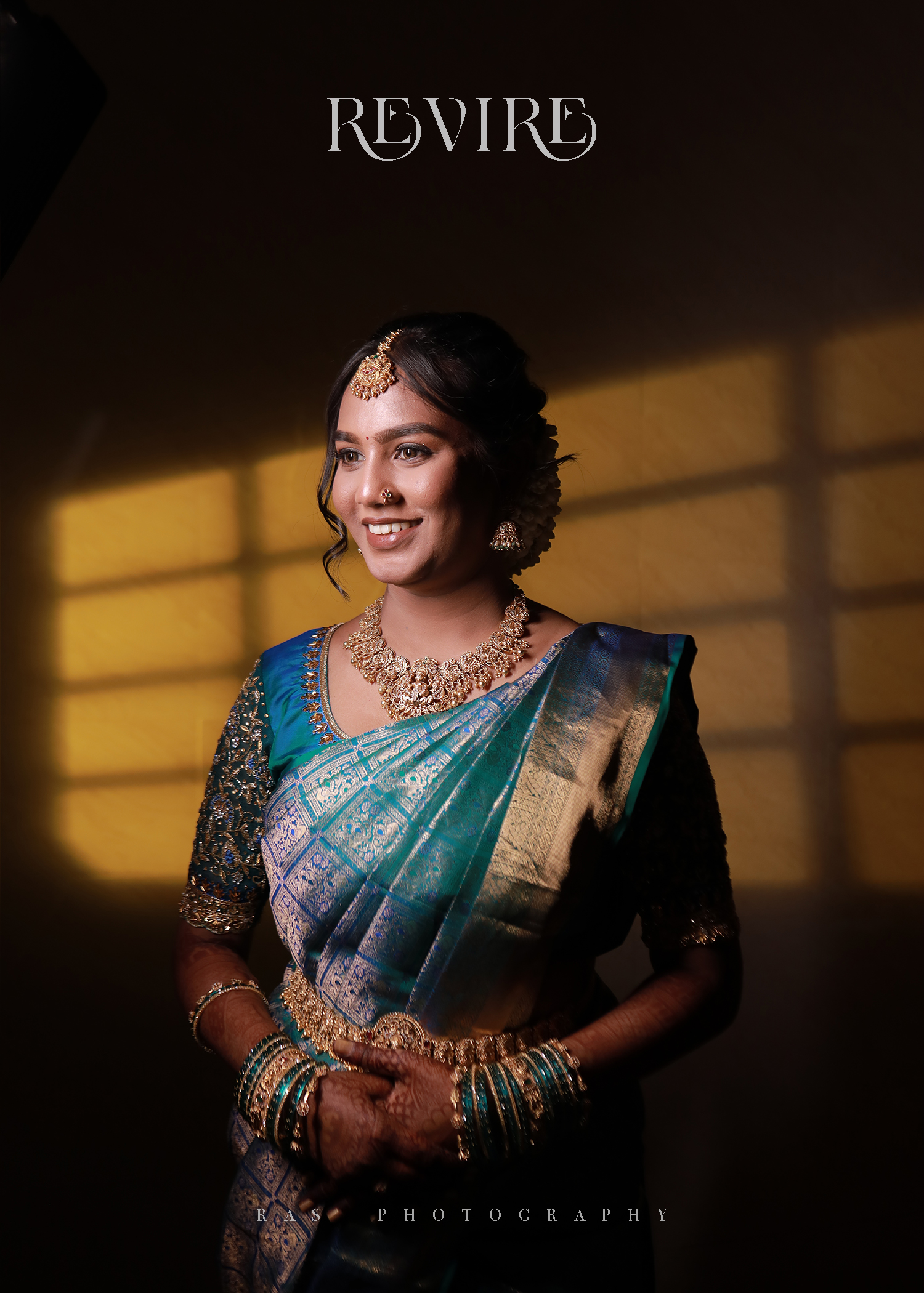 RAS Photography cinematic editorial — dramatic bridal portrait